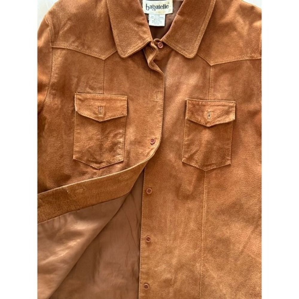 Vintage Genuine Suede Western Leather Shacket Size 12 Penny Lane Style - Picture 5 of 11